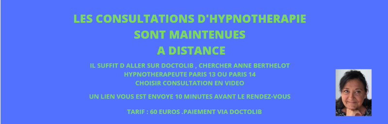 CONSULTATIONS HYPNOTHERAPIE PENDANT LE CONFINEMENT CORONAVIRUS